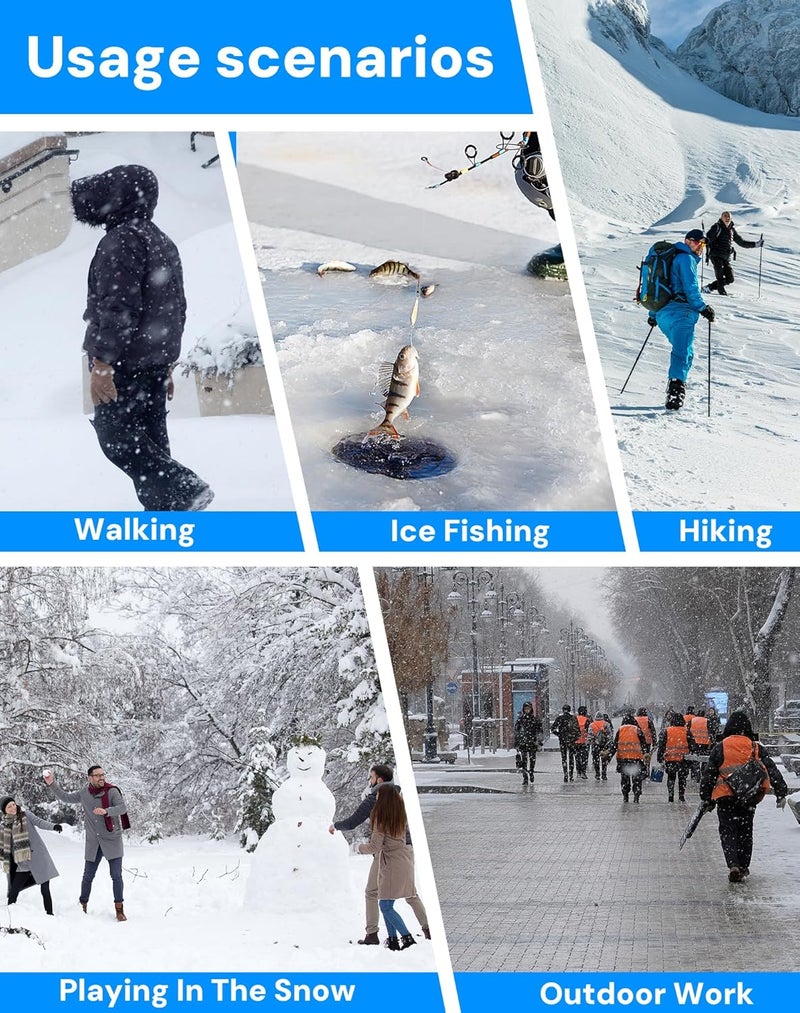 Nullyda Crampons Ice Cleats for Shoes and Boots, Silicone Stainless Steel Grippers with 10 Stainless Steel Spikes Traction Cleats for Ice and Snow for Winter Walking, Hiking, Climbing, and Fishing - Image 4